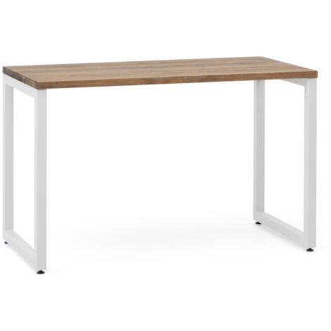 Mesa de oficina 140x60x75cm blanca – Madera maciza de pino – Acabado vintage estilo industrial – Patas de tubo cuadrado – S.D.S (1/5)