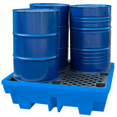 BIDON AGUAS RESIDUALES PLASTICO AZUL 200 L.