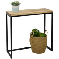 Recibidor iCub Big Wood 80x30x80cm Negro en madera maciza de pino acabado vintage estilo industrial Box Furniture