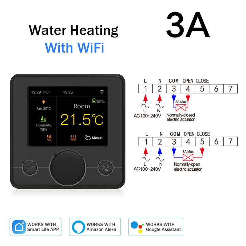 Kit thermostat sans fil WiFi avec app smartphone Tuya Smart Life pour  chaudière ou PAC 