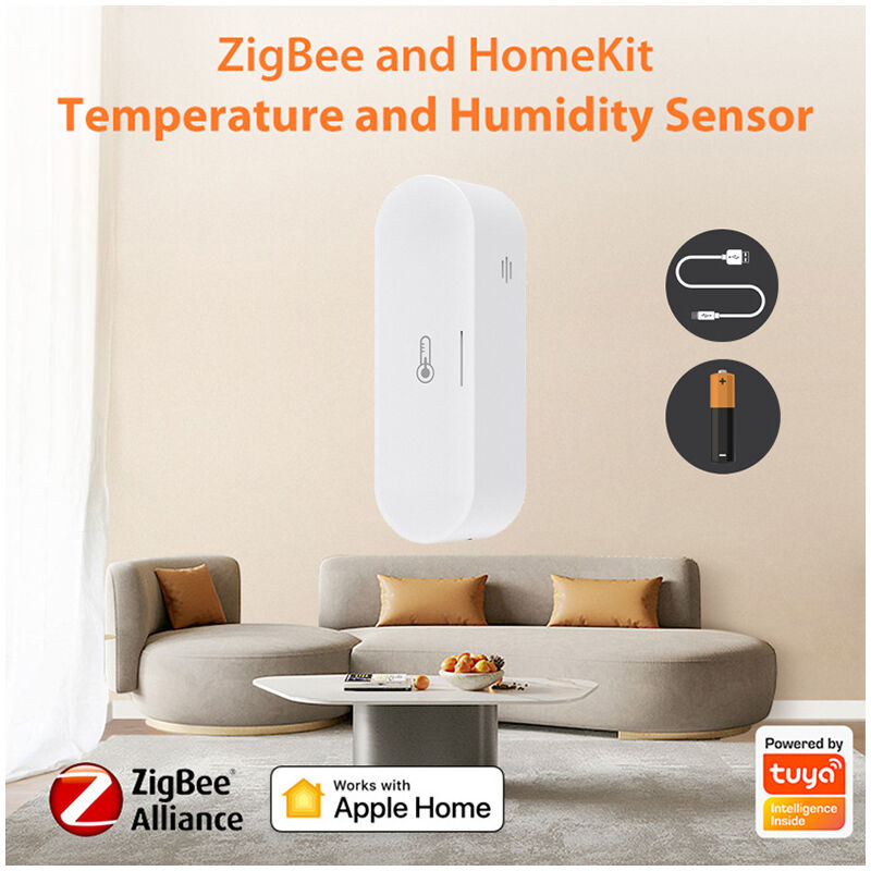Tuya Zigbee Thermomètre Hygromètre Intelligent, Pack de 4 Thermomètre  Hygromètre Zigbee, Détecteur de Température et d'Humidité sans Fil pour  Serre