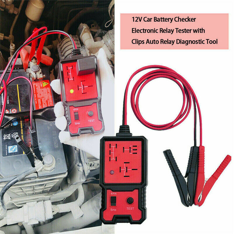 Testeur de batterie testeur de relais des véhicules à moteur électronique 12V voiture outil de vérificateur de batterie de diagnostic 
