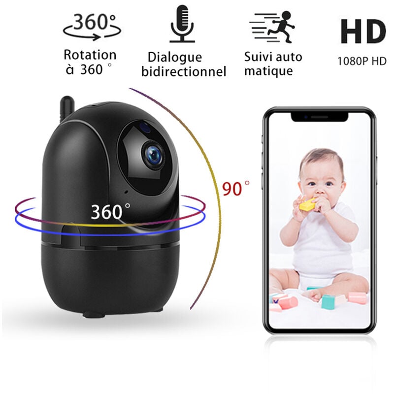 Babyphone vidéo Wi-Fi Caméra Moniteur Bébé - PIMPIMSKY - Tuya