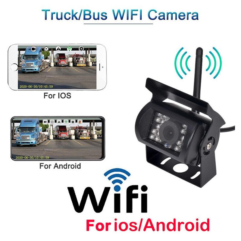camera de Recul sans Fil HD pour camion, Wifi, Grand Angle 170°, Vision  Arriere et