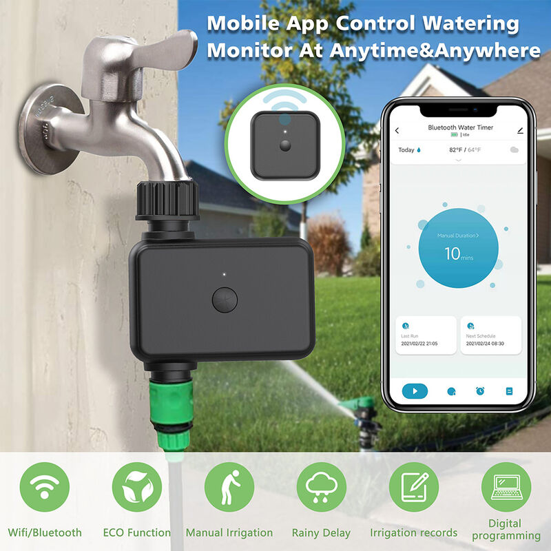 Minuterie d'eau de jardin sans fil WiFi télécommande de téléphone  intelligent maison serre Kit automatique d'irrigation extérieure passerelle  intégrée