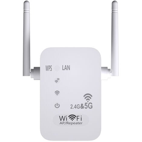Repeteur WiFi sans fil 5G + 2.4G 1200 Mbps Dual Antenna