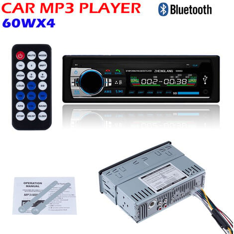 Autoradio Bluetooth Poste Radio Voiture,1Din Radio de Voiture4x60W