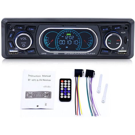 Letouch Autoradio Stéréo 1 DIN 7'' HD Écran Tactile Lecteur de Radio GPS  Navigation Bluetooth avec