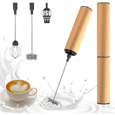 Mousseur à café portatif, mousseur à main rechargeable par USB, mousseur à  lait portatif réglable pour