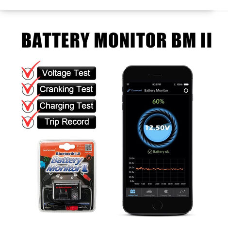 Moniteur de batterie de voiture, BM2 Bluetooth 12V, analyseur de batterie,  Test de batterie, outil de