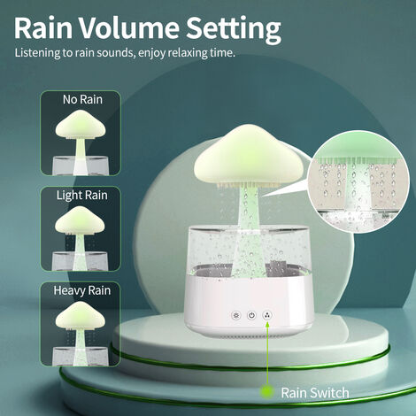 Nuage de pluie Humidificateur avec 7 couleurs lumières réglables