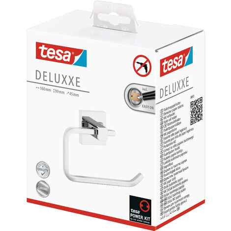 tesa Toilettenpapierhalter WC Klopapierhalter Montage ohne Bohren Papierhalter