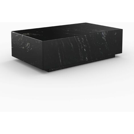 Table basse rectangulaire en marbre noir - IZAÉ (1/5)