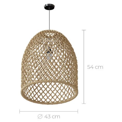 Abat-jour naturel pour suspension 46 cm - HADI