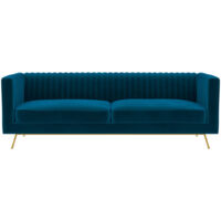 Canapé 3 places en velours bleu foncé - Gatsby