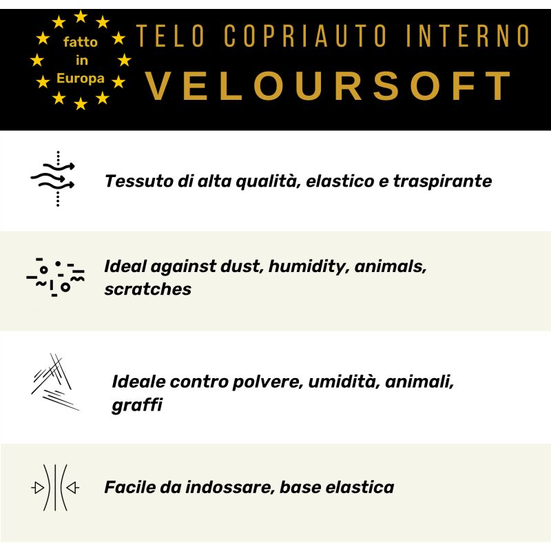 Telo copriauto da interno Fiat 500/595/695 Abarth