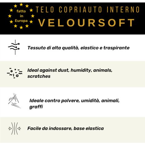 TELO COPRIAUTO COPRI AUTO NYLON PER FIAT 500 07 > IMPERMEABILE TELONE  UNIVERSAL 