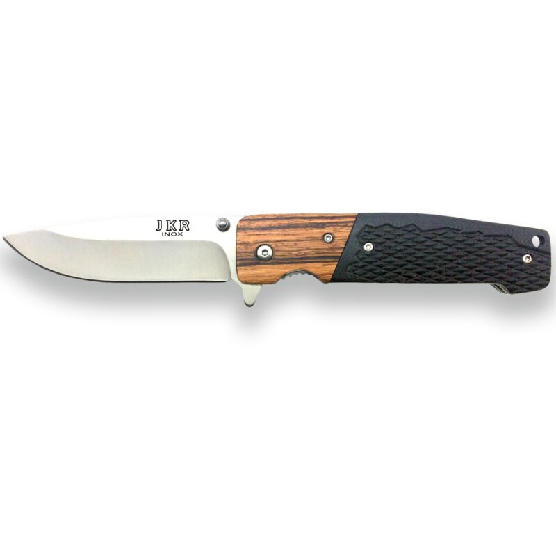 KIWI Couteau de Chef avec Manche en Bois 31,5 cm en Acier [#22] :  : Cuisine et Maison