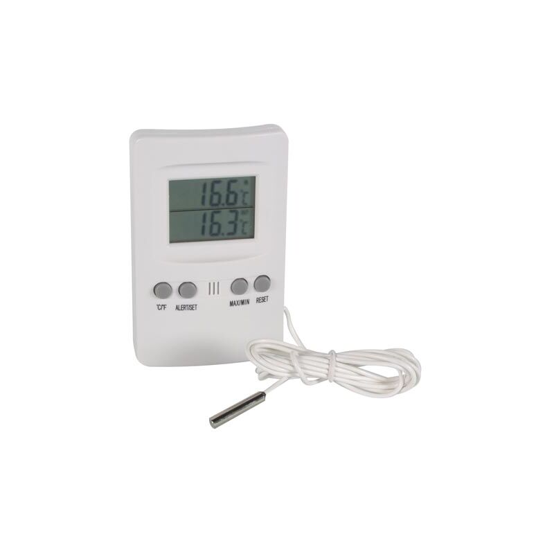 Thermomètre digital int.-ext. - Maxi-Mini - 1 émetteur température ambiante  + 1 émetteur température filaire