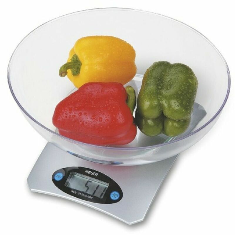 Balance De Cuisine Électronique 5 Kg – Précision 1 G, Plateau Verre Effet Marbre, Fonction Tare, Écran LCD