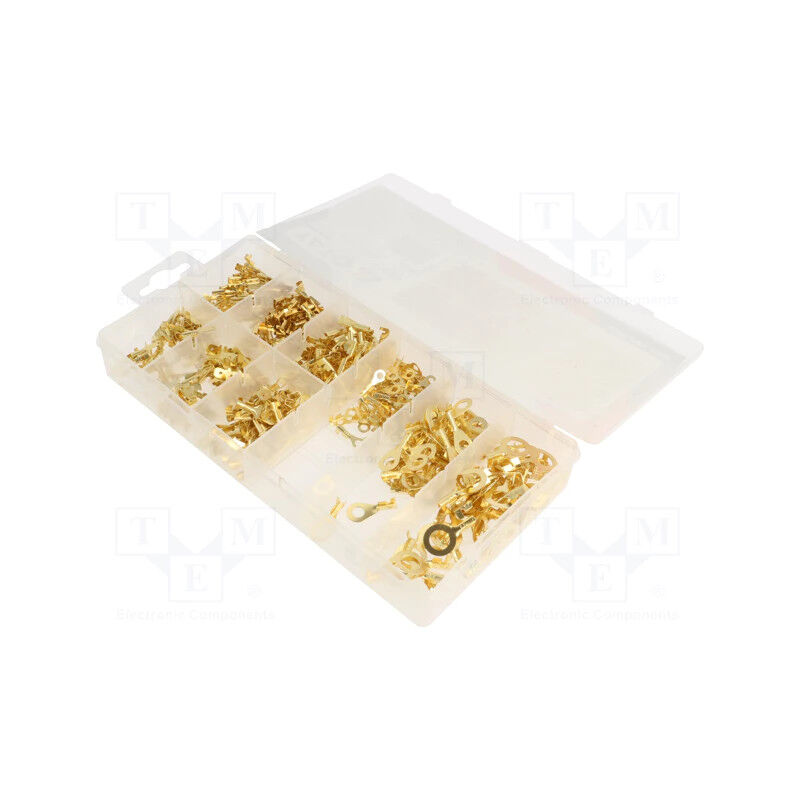 Kit 100 Cosses Électriques à Sertir Non Isolées - Raccordement Bout à Bout 0,25-10 Mm² - Cuivre Étain Haute Conductivité