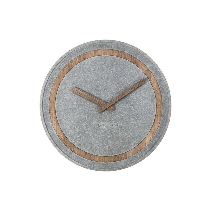 NeXtime 3211 horloge de horloge de table ou murale de quartz Circle Brown, Grey