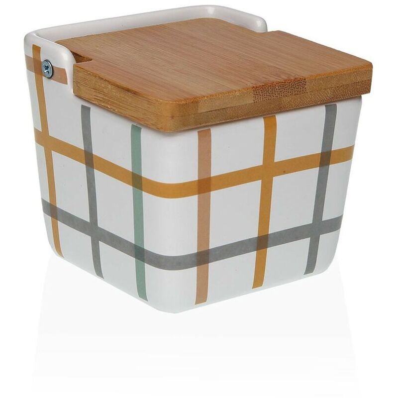 Salière avec couvercle Versa NEW LINES 12,2 x 11,5 x 12,2 cm Céramique