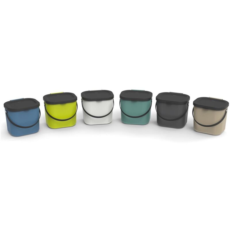 Rotho Albula Poubelle Tri Sélectif 25L - Sans BPA - Vert/Anthracite - Pour Cuisine Et Séjour