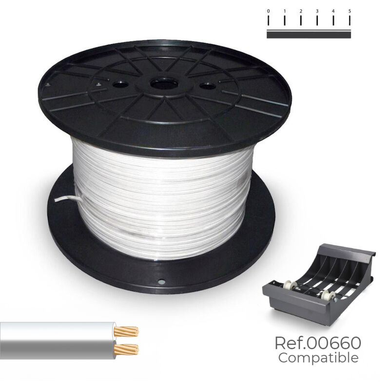 Tuyau pour câble électrique Sediles Blanc 2 x 1 mm 300 m H05VV-F main image 0
