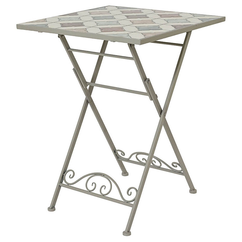 Vcm table de bistrot ronde en métal table de balcon table de jardin