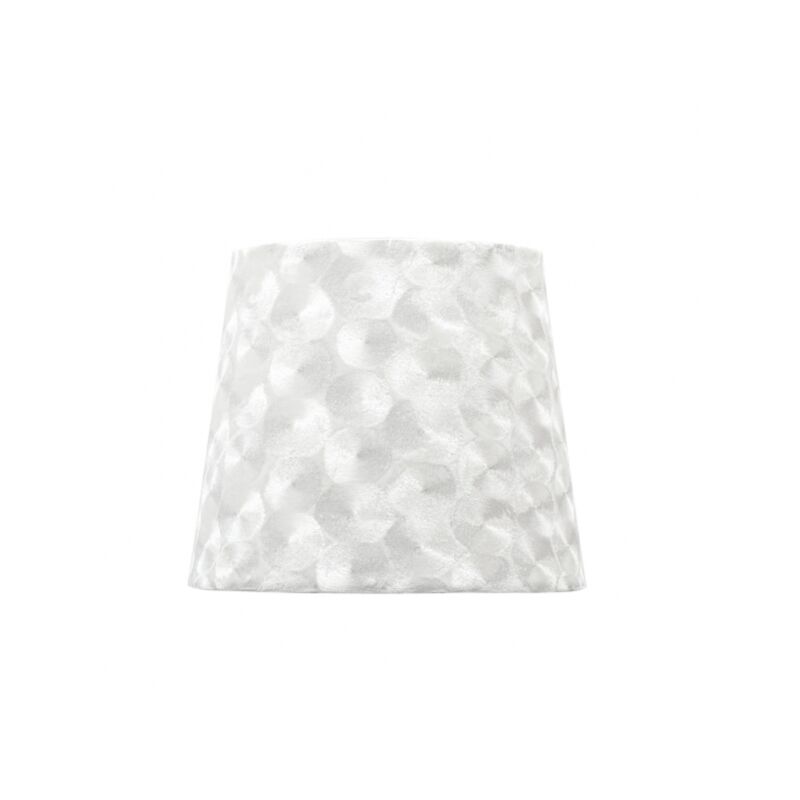 Abat-jour fatima e27 25dx13dx19h tissu blancnacre