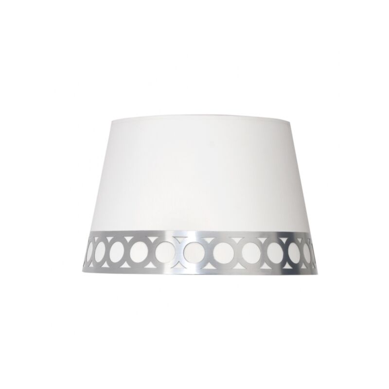 Abat-jour dalia e14 argent/blanc 15dx12dx13h