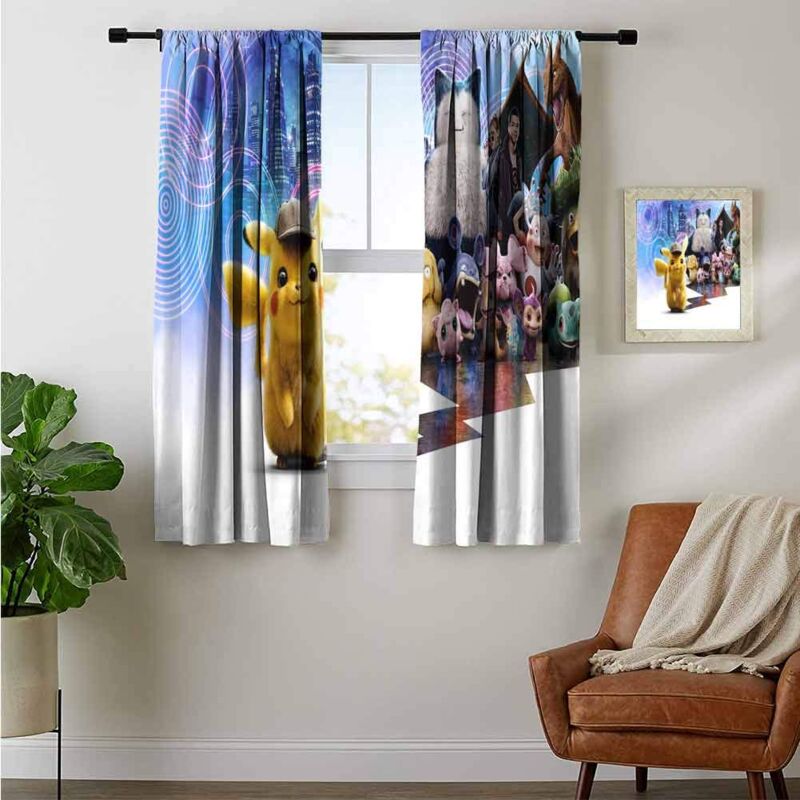 Rideaux Occultants Fille NETMEO 2 Panneaux - Motif étoiles, 132x182 Cm, 90% Occultation, œillets