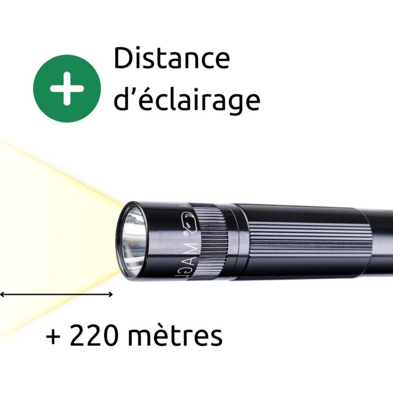 Lampe de poche Mag-Lite XL50 Noir avec LED Bleue et Burundi