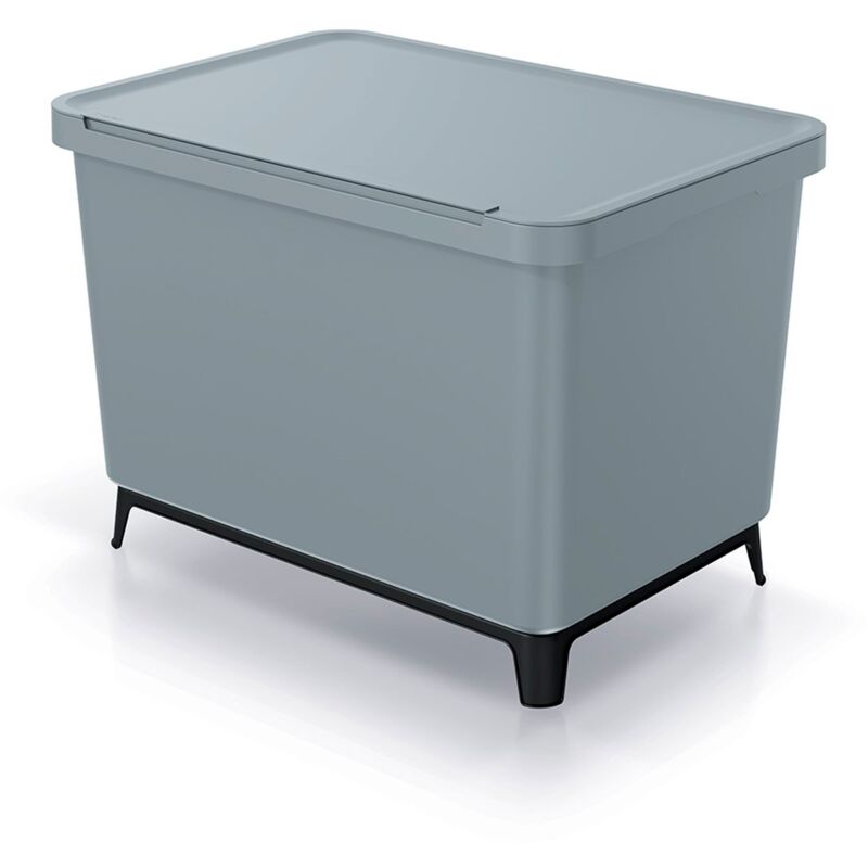 KEDEN Poubelle De Tri Recyclage 56L – 2×10L + 23L, Système 3 Compartiments Gris Moderne