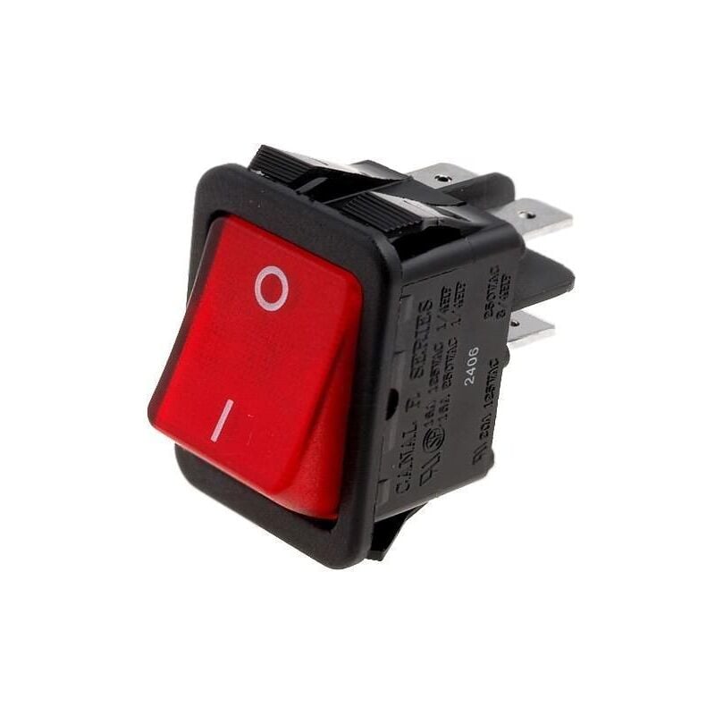 Interrupteur à bascule rouge 16a/250vac R2101c5gbr9nwc