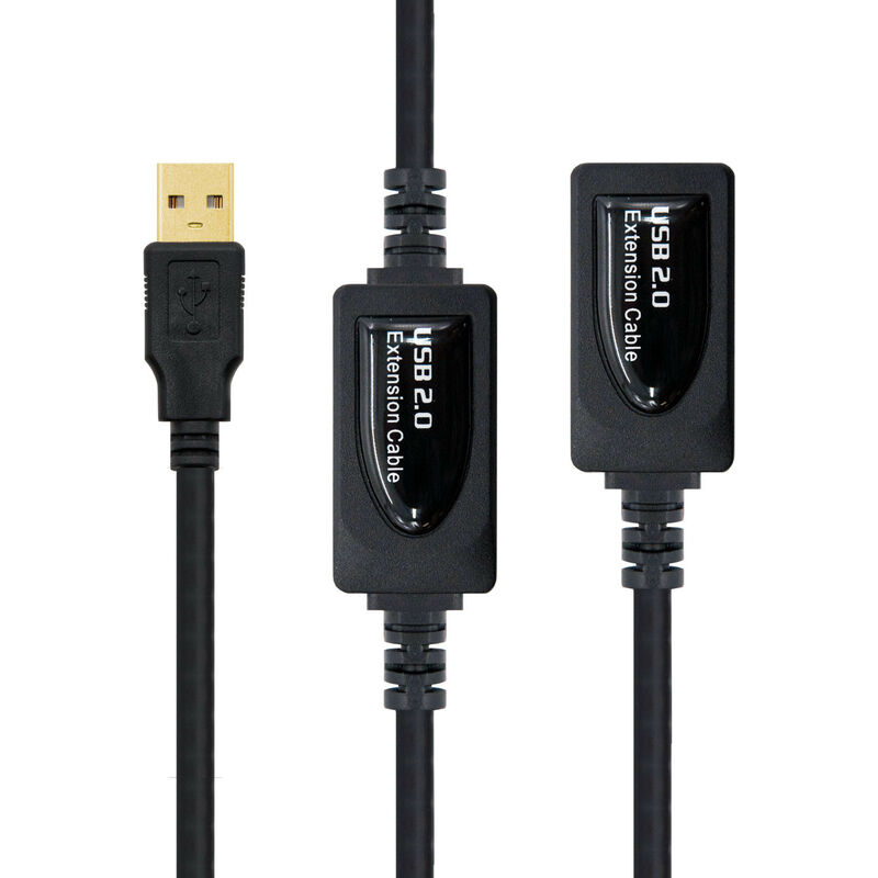 Cordon/Rallonge USB 3.0 active A/A LINDY - Longueur : 10m - Noir - LA BS