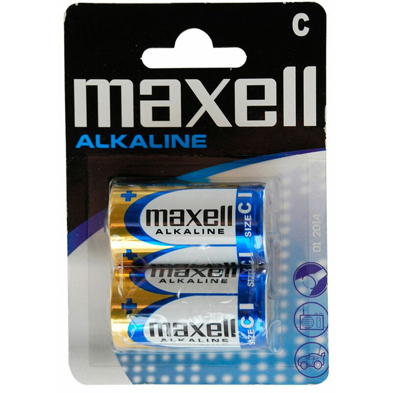 Maxell pile alcaline lr14 c 1,5v blister 2 unités