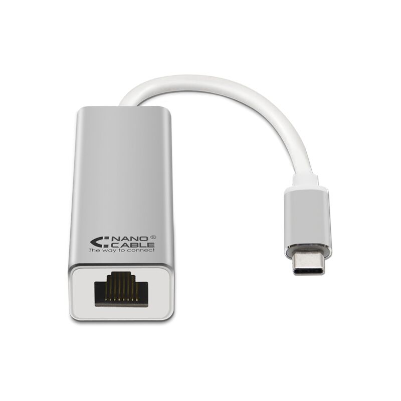 Adaptateur Nanocable USB-C vers Gigabit Ethernet Aluminium