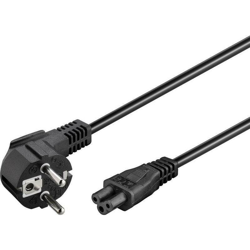 Cable d'alimentation electrique prise mâle 220V 2x0.75mm² Lg 4m
