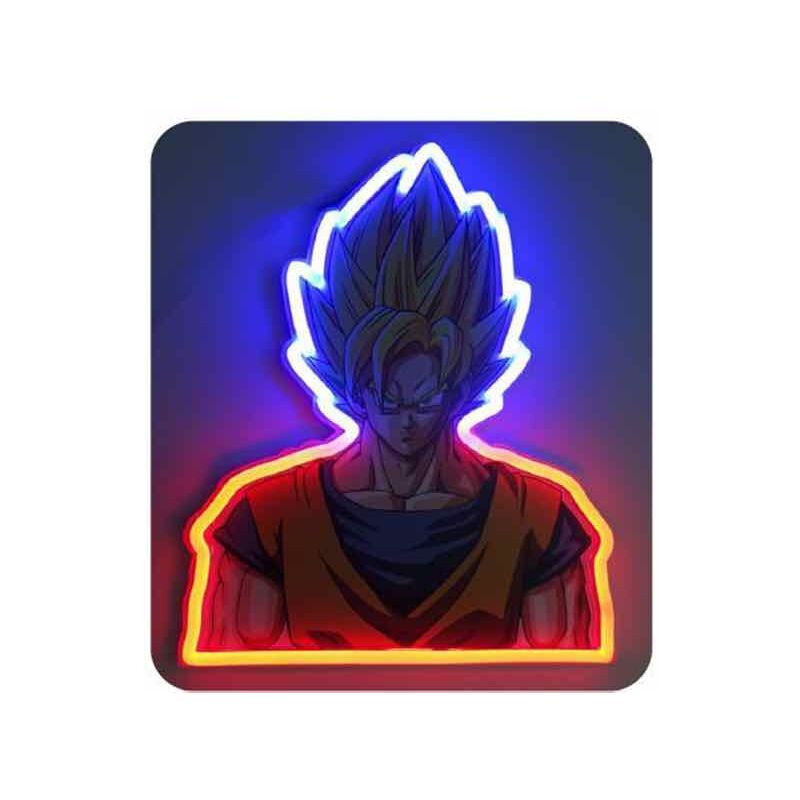 Lampe Néon Nuage Dragon Ball Z - Décoration Murale USB, Bleu, Effet Lumineux Anime, Idéal Fan