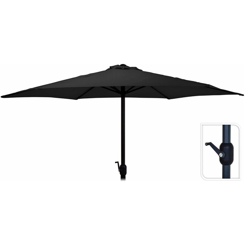 Ombrelle ø300cm de hauteur maximale 3m coloris : gris anthracite.