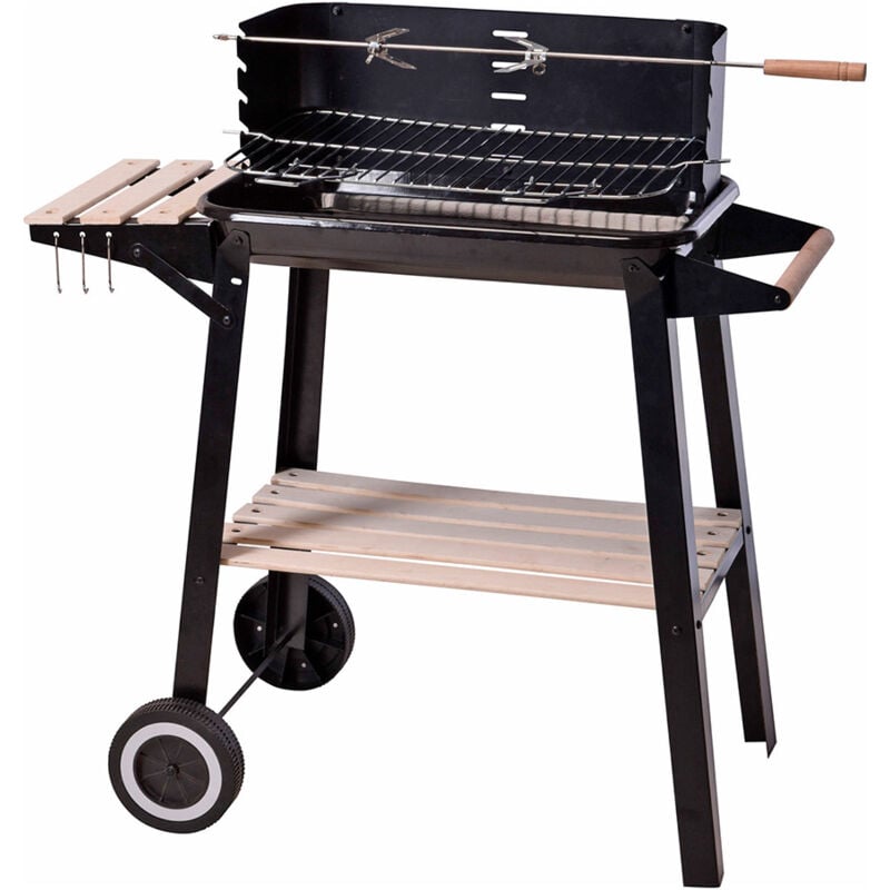 Barbecue rectangulaire au charbon de bois 54x34x6,5cm