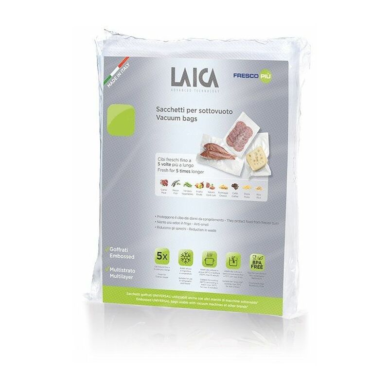 Sac d'emballage sous vide laica vt3501/ 20+28cm/ 100 bags