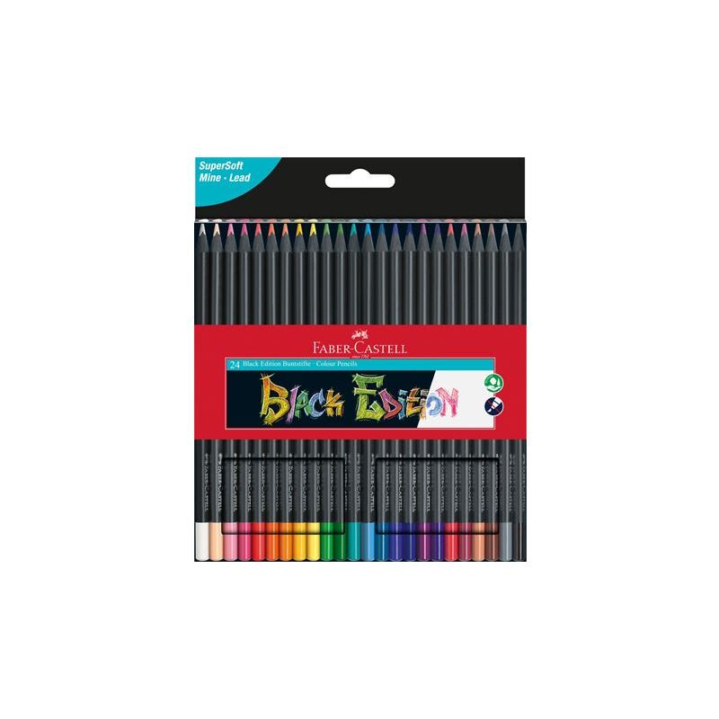 Pack de crayons de couleur Faber-Castell - Black Edition - 24