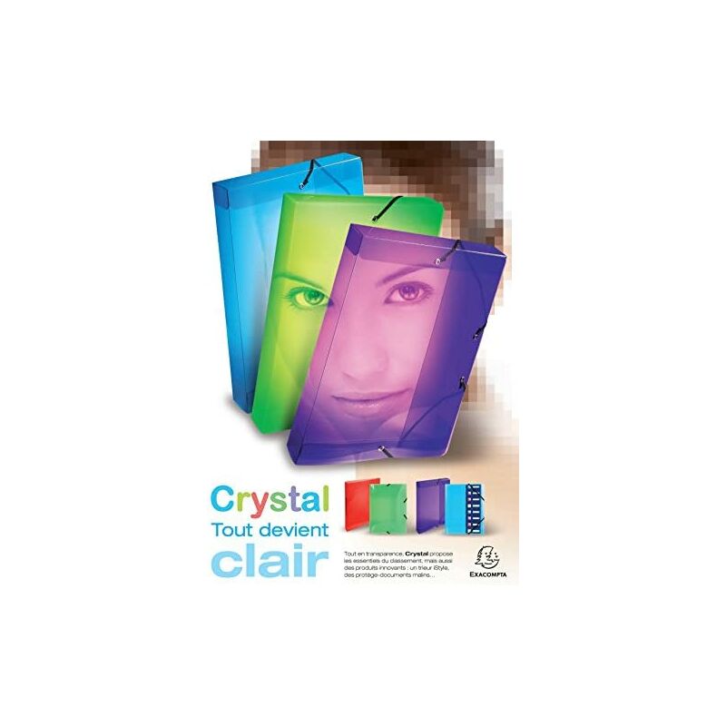 Pochette transparente adhésive, sachet crystal 18x24cm