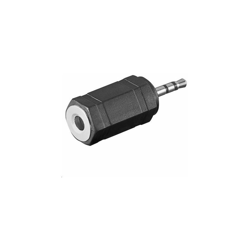 Adaptateur Jack 3.5mm Vers 6.35mm - Mâle/femelle, Couleur Noir Et Or, Plastique, Connecteur Audio