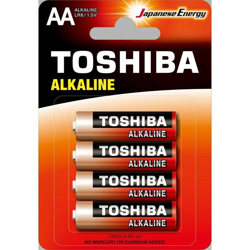 Piles Toshiba AA LR06 1,5V Alkaline ( vendues par 4 )