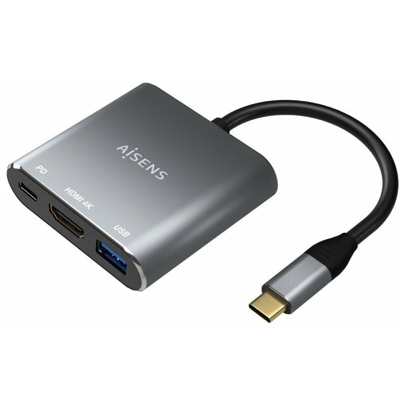 Aisens Câble HDMI V2.1 Mâle/Mâle 50cm Gris/Noir