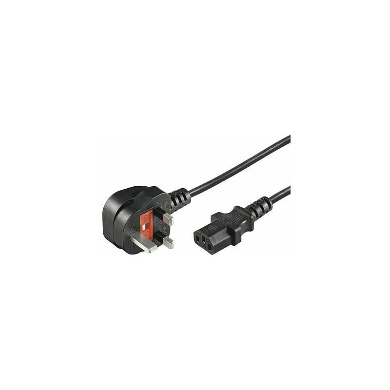 Câble D'alimentation Suisse 1 Mètre - Prise Type J (mâle) Vers Connecteur C13 (femelle) - Noir, 3x0.75mm² - Pour Ordinateurs, Appareils électriques - 13